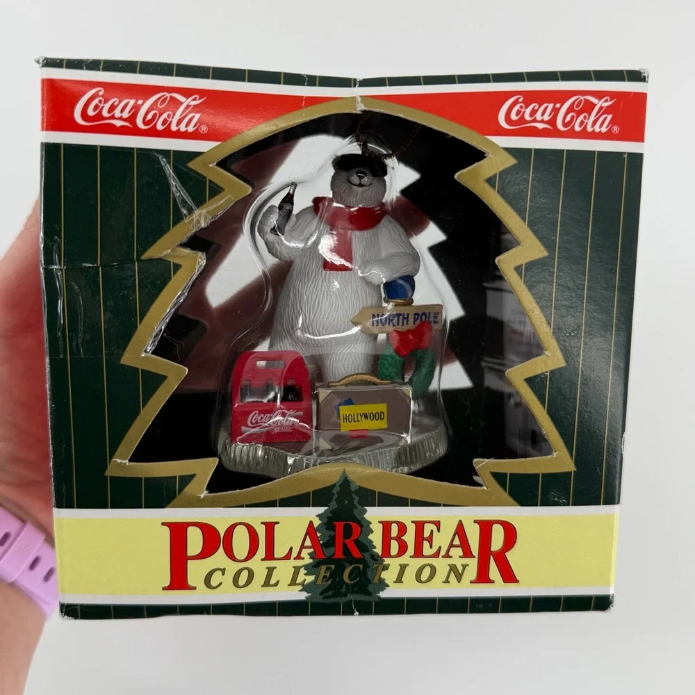 Coca-Cola Town Square Polar Bear Collection Set of 2 in Boxes, 1990s